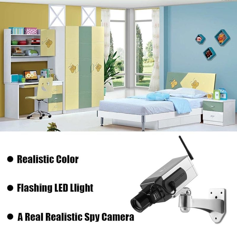 Fake Security Camera With Auto Rotation Movement Indoor Outdoor Dummy CCTV - Image 4