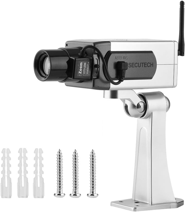Fake Security Camera With Auto Rotation Movement Indoor Outdoor Dummy CCTV - Image 1