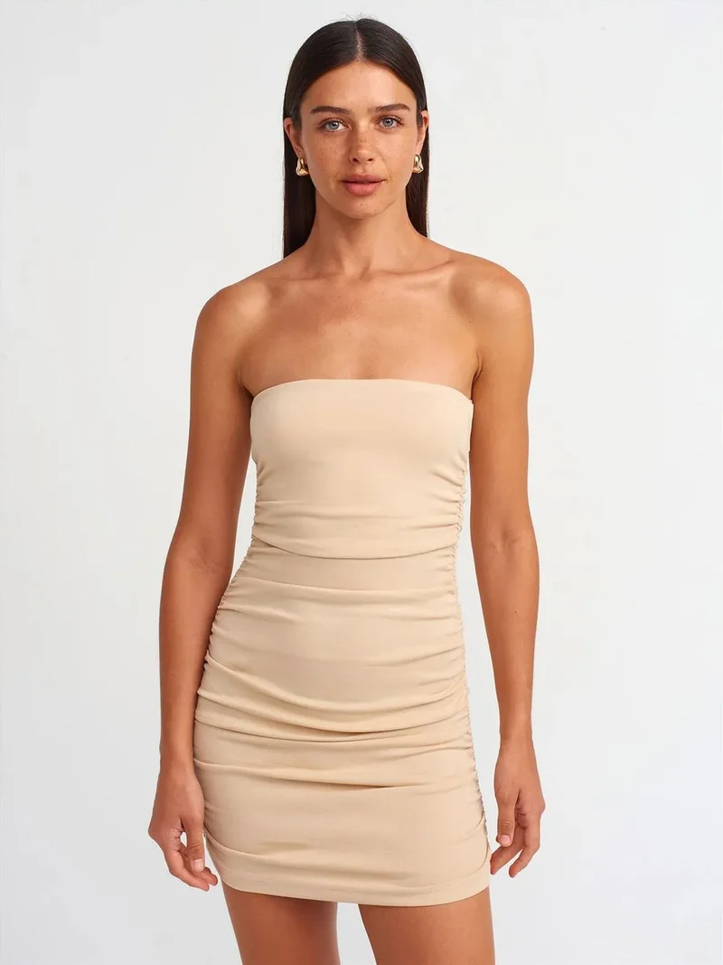 ديلفين Dilvin Strapless Bodycon Mini Dress