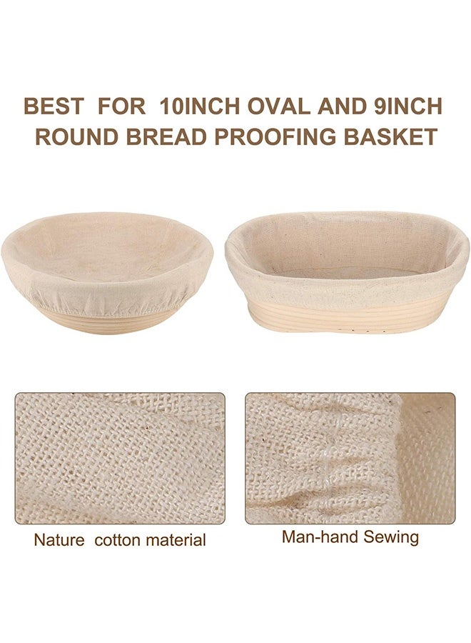 كوانتوم 6 أجهزة كمبيوتر خبز مراجعة سلة سلة بطانة ، وعاء العجين الخبز مع بطانة القماش ، قطعة قماش طبيعية الروطان. - Image 3