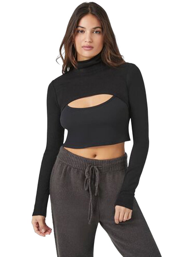 FOREVER 21 Super Cropped Turtleneck Sweater  - Image 3