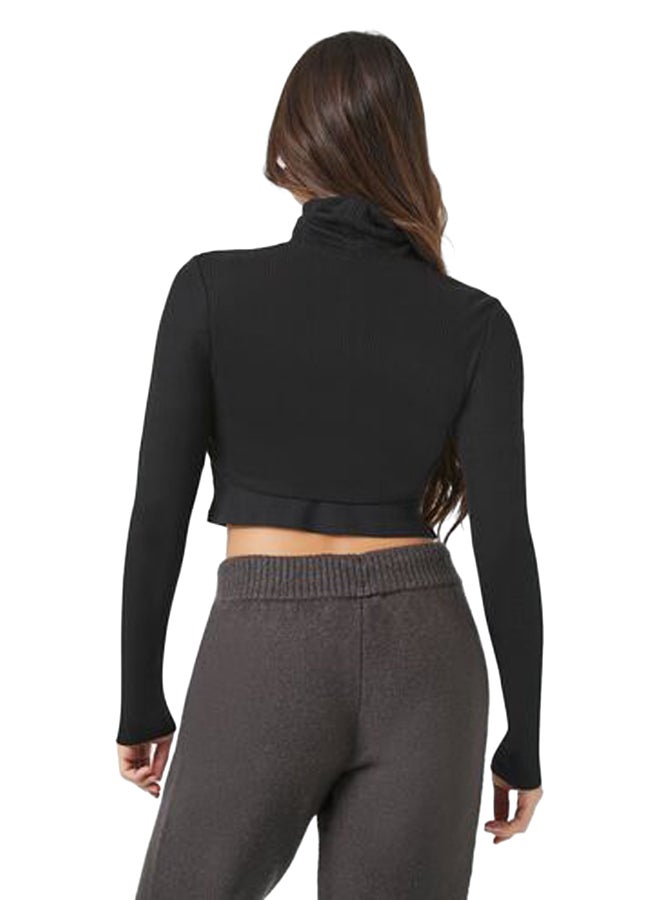 FOREVER 21 Super Cropped Turtleneck Sweater  - Image 5