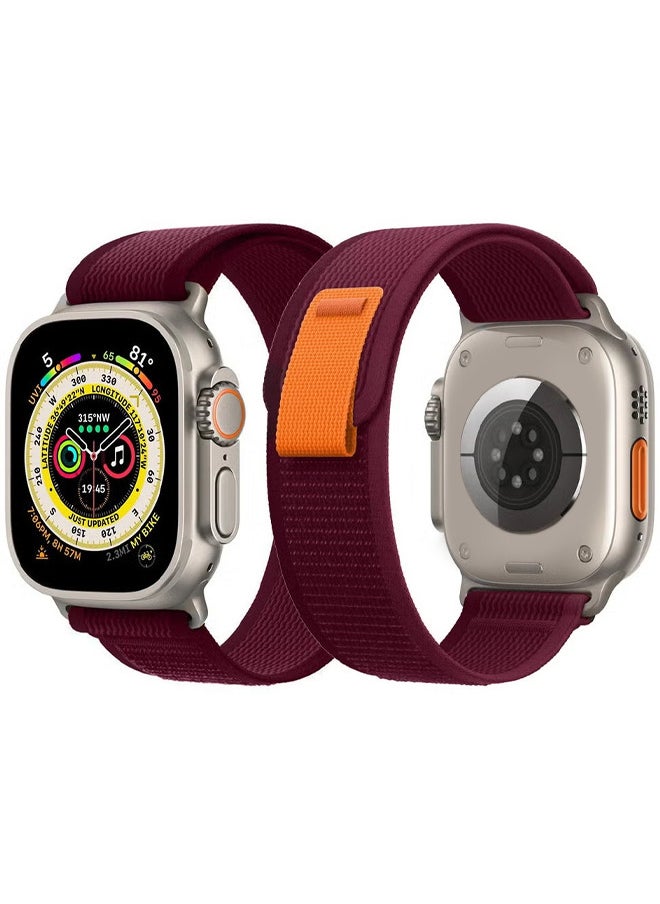 Generic Watch Band Trail Loop for 49 mm 45 mm 44 mm 42 mm Stretchy Soft Nylon Band Adjustable Sports Strap for Apple Watch Ultra 2 Series 9/8/7/SE/6/5/4/3/2/1  - Image 1