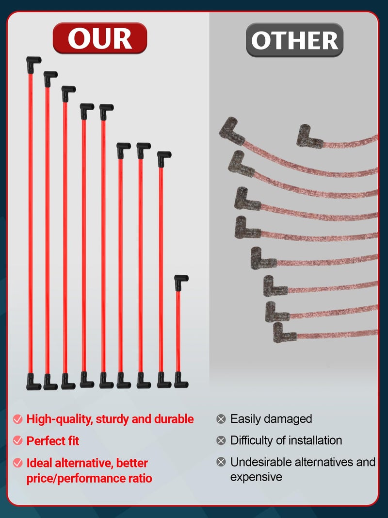 Ntoauto 10mm High Performance Spark Plug Wire Sets Compatible with HEI BBC SBC 350 454 383 - Image 5