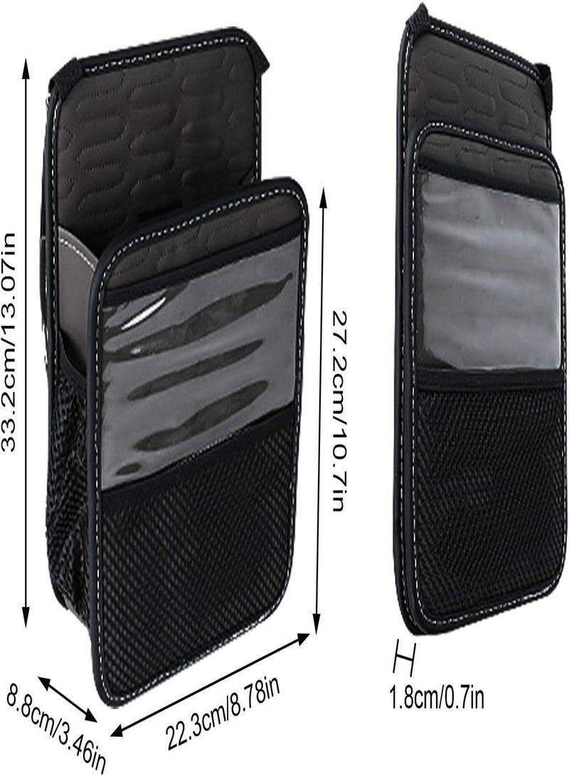 GGOOT Car Wallet Holder Between Seats, Car Storage Organiser with Multiple Pockets Between Front Seats, Storage Bag for Car Organisation with 5 Pockets, 1  - Image 4