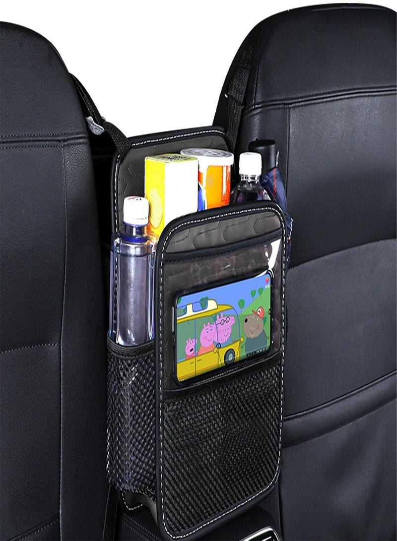 GGOOT Car Wallet Holder Between Seats, Car Storage Organiser with Multiple Pockets Between Front Seats, Storage Bag for Car Organisation with 5 Pockets, 1  - Image 1