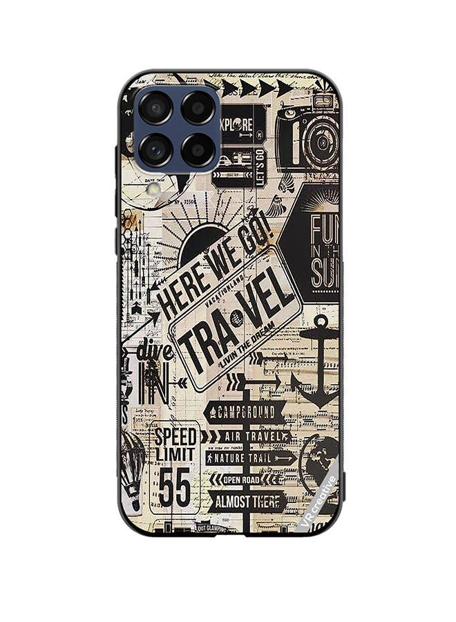 VR CREATIVE غطاء حماية لجهاز سامسونج جالاكسي M33 تصميم سفر هنا نذهب متعدد الألوان - Image 1