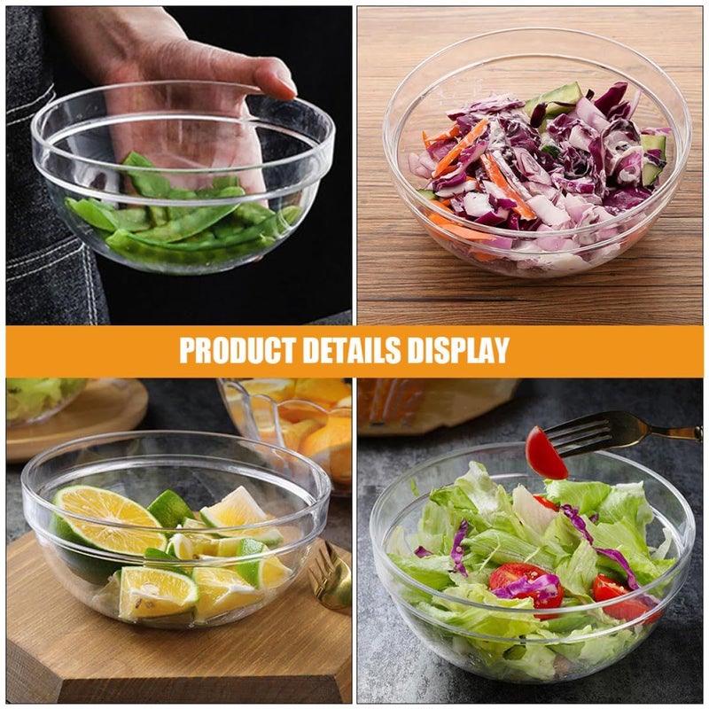 Reusable Shatterproof Salad Bowl For Fruit And Vegetable Serving Multicolor Kitchen Container - Image 4