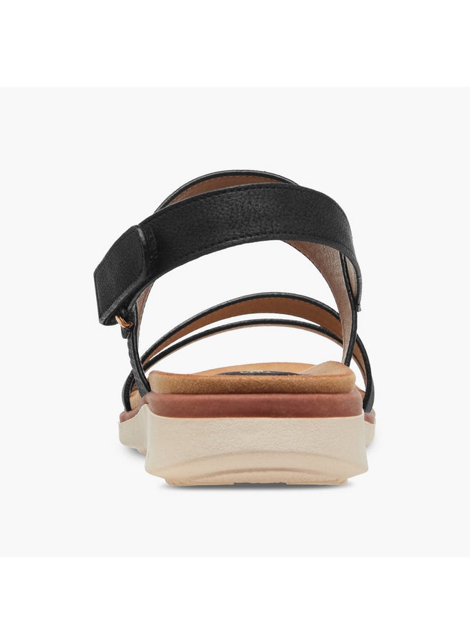 Le Confort Women's Textured Comfort Sandals with Hook and Loop Closure  - Image 5