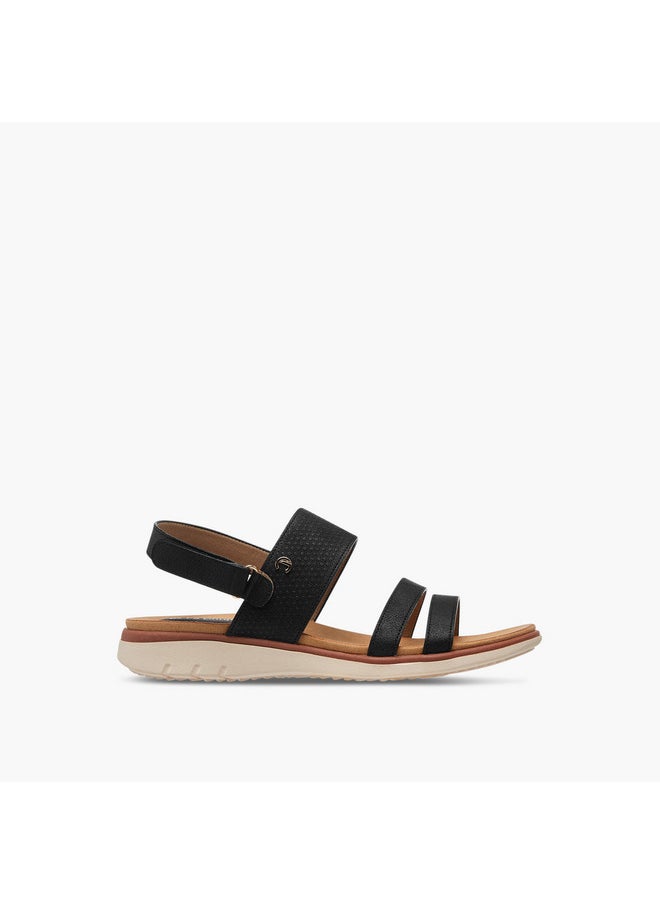 Le Confort Women's Textured Comfort Sandals with Hook and Loop Closure  - Image 3