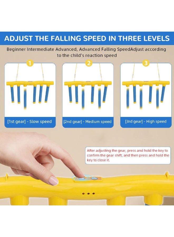 HASTHIP Electric Catching Sticks Game Device Reflex Challenge Game with Adjustable Speed Fun Stick Catching Game for Kids & Adults Random Falling Sticks Catching Game Party Game USB Recharageable - Image 3