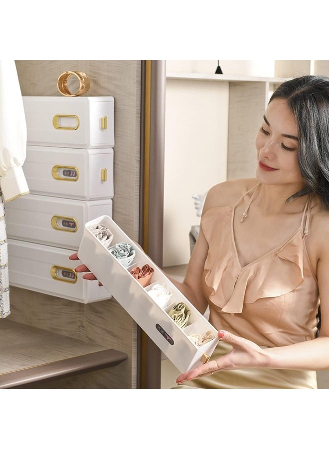 ECVV ECVV Underwear Storage Drawers Organizers, Wall Mounted Slid Socks Briefs Storage Box, Self-adhesive Jeans Clothes Wardrobe Accessories ice - Image 4