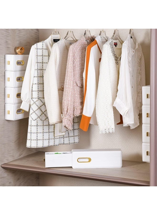 ECVV ECVV Underwear Storage Drawers Organizers, Wall Mounted Slid Socks Briefs Storage Box, Self-adhesive Jeans Clothes Wardrobe Accessories ice - Image 5