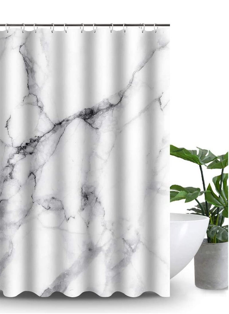 Generic Shower curtain for bathroom 180*200 cm with hooks, Modern luxury Marble pattern  - Image 4