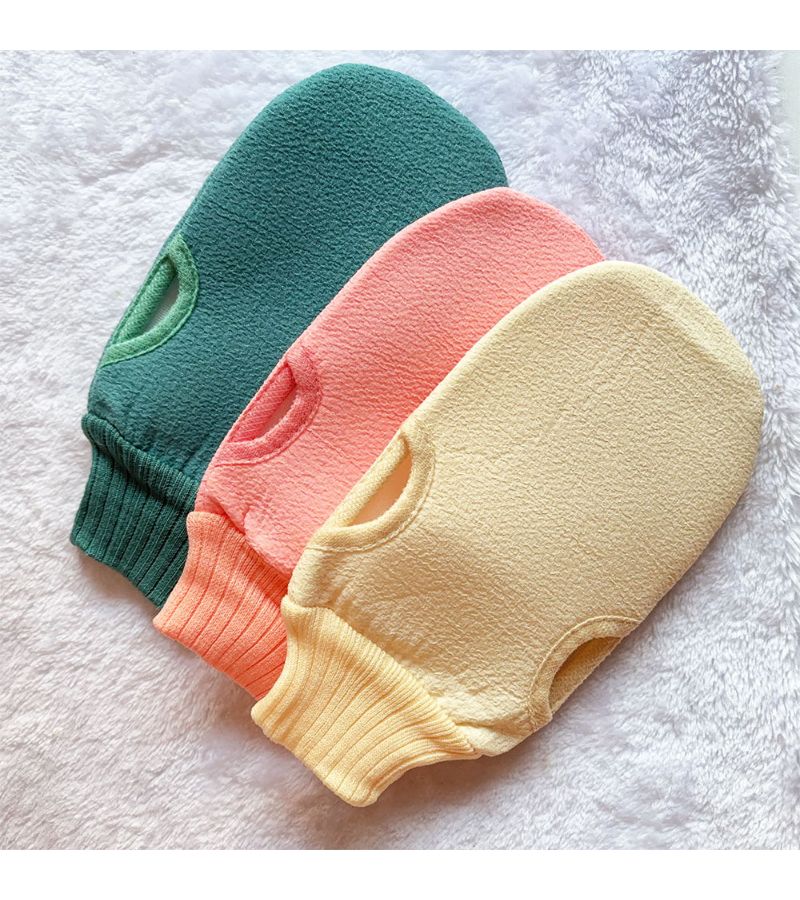 Pink Soft Exfoliating Bath Glove For Smooth Delicate Skin Removes Dead Cells - Image 2