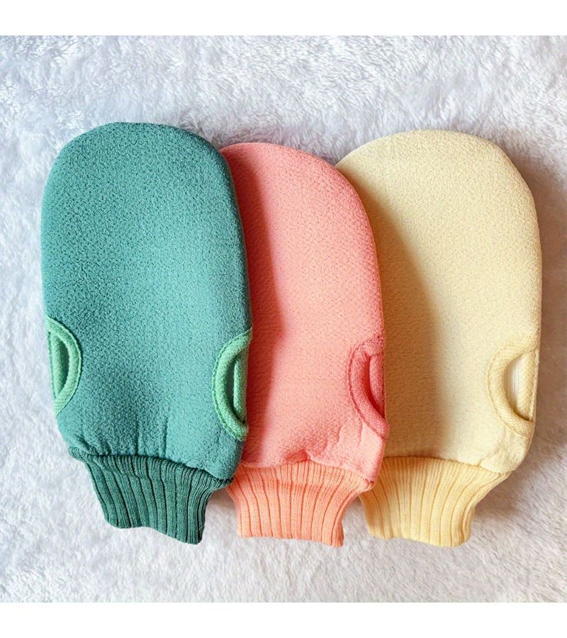 Pink Soft Exfoliating Bath Glove For Smooth Delicate Skin Removes Dead Cells - Image 3