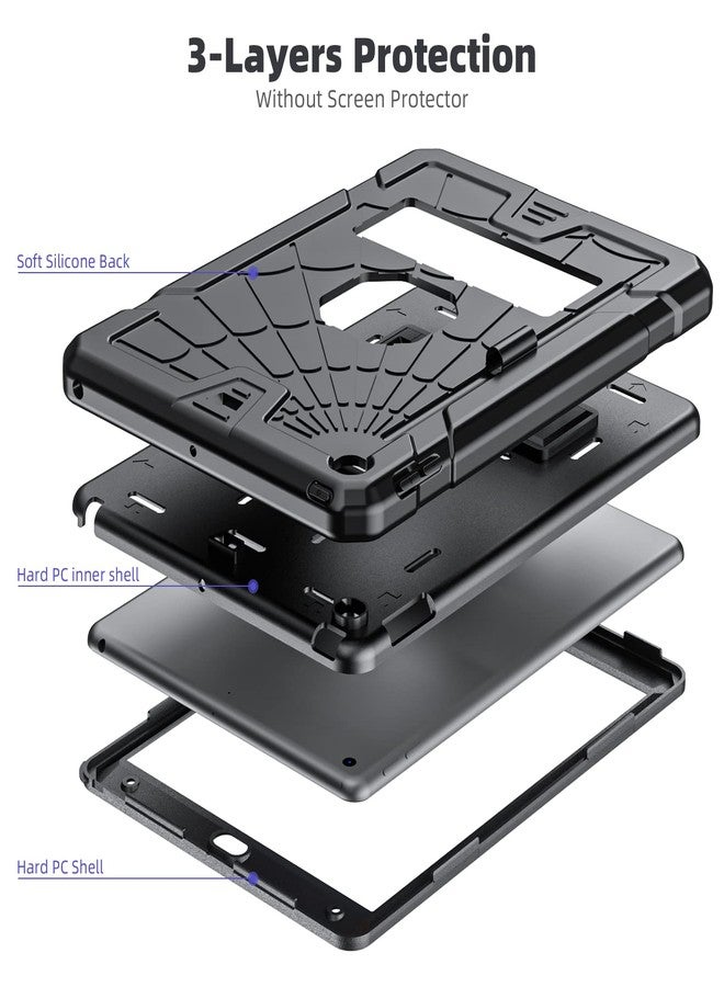 SIBEITU جراب SIBEITU لجهاز iPad الجيل التاسع، جراب iPad 10.2 بوصة مع حامل قلم 2021/2020/2019 | جراب iPad الجيل الثامن/السابع مع حامل | جراب حماية نحيف مقاوم للصدمات لجهاز iPad 10.2 بوصة، الجيل التاسع، الثامن، والسابع، أسود - Image 5