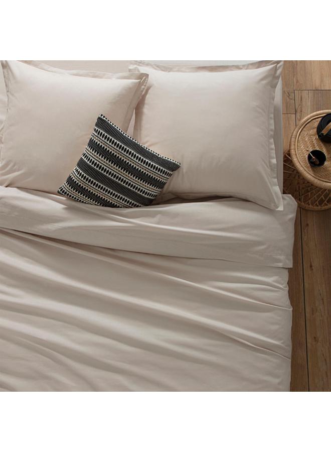 atmosphera Carina Cotton Fitted Sheet Beige 160 X 200Cm 178574D - Image 3