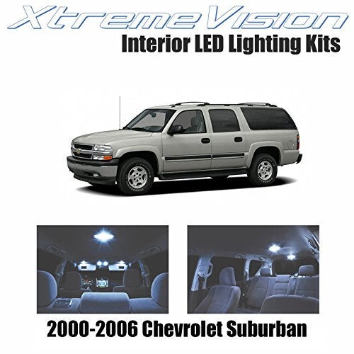 XTREME VISION XtremeVision Chevy Suburban 2000-2006 (14 Pieces) Cool White Premium Interior LED Kit Package + Installation Tool  - Image 1
