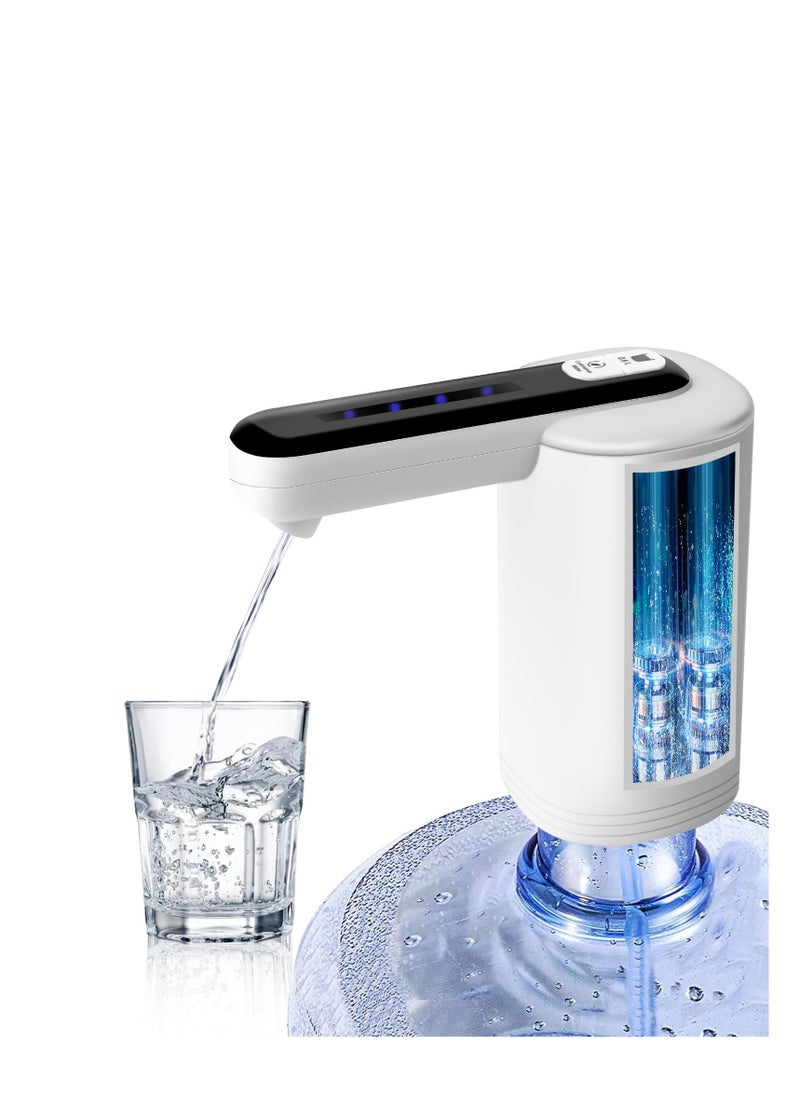 Generic - Electric Water Bottle Pump, Water Dispenser for 5 Gallon Bottle, Portable Electric Drinking Water Pump, Universal 2-Motor Faster Pumping Water Pump, Silent Electric Water Jug Dispenser White - Image 1