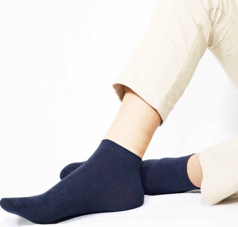 Kral Socks Men's Booties Plain Pattern (5 Pairs) Bamboo Seamless Delicate Woven Perfumed Short Socks  - Image 3