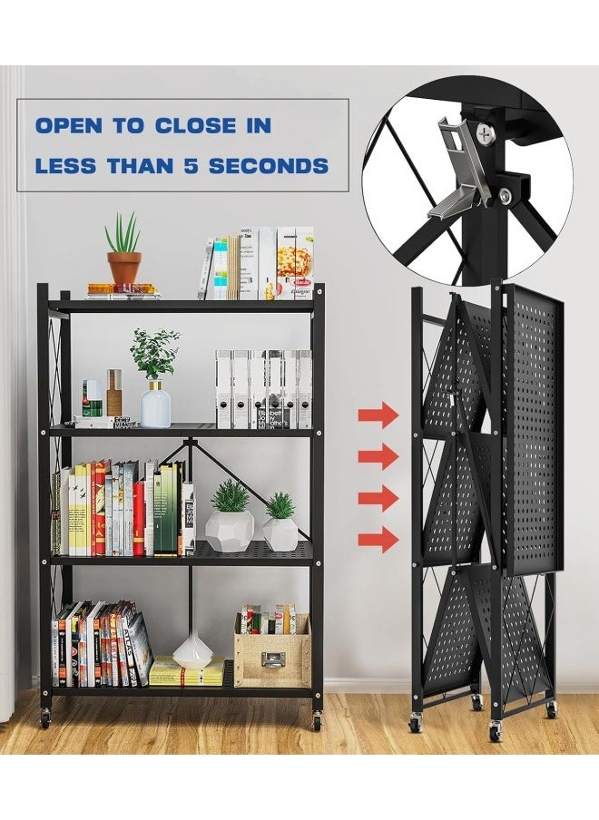 FPC Free Installation Storage Rack, Floor Standing Black, 4 Layers, 126 * 71 * 34cm  - Image 1