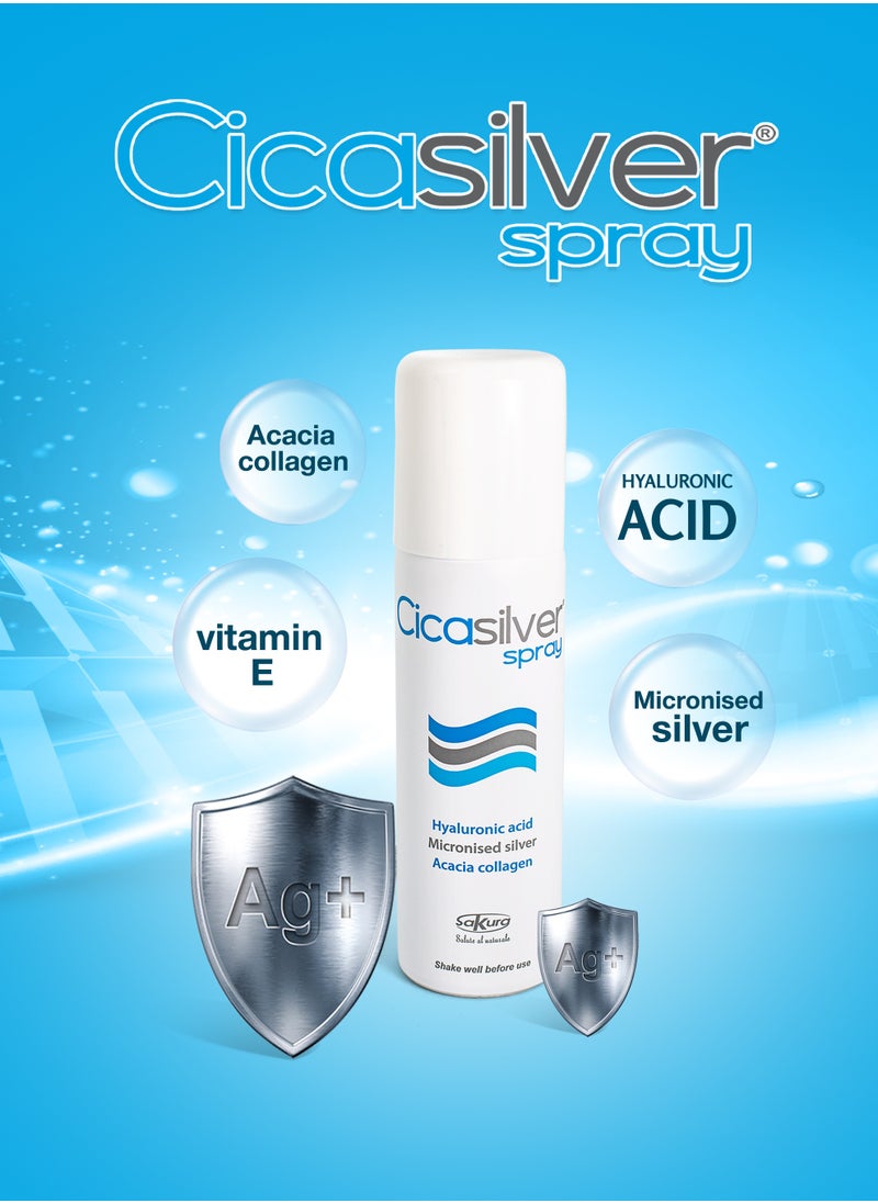 Cicasilver - CicaSilver Spray – Advanced Wound Healing & Burn Treatment with Micronized Silver, Hyaluronic Acid, 125 ml - Image 1