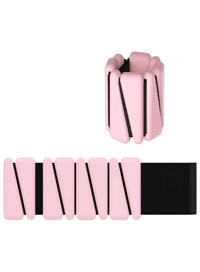 XFYT Adjustable Wrist Weights & Ankle Weights | Pair of 2 bracelets x 1 lbs each (1kgs total) | Soft silicone for comfortable movements for yoga, pilates,workouts (Pink) - Image 4
