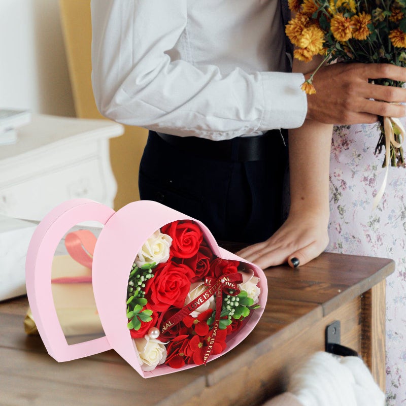 1 Set of Valentine's Day Scented Soap Flower Box Valentine's Day Teachers' Day Flower - Image 2