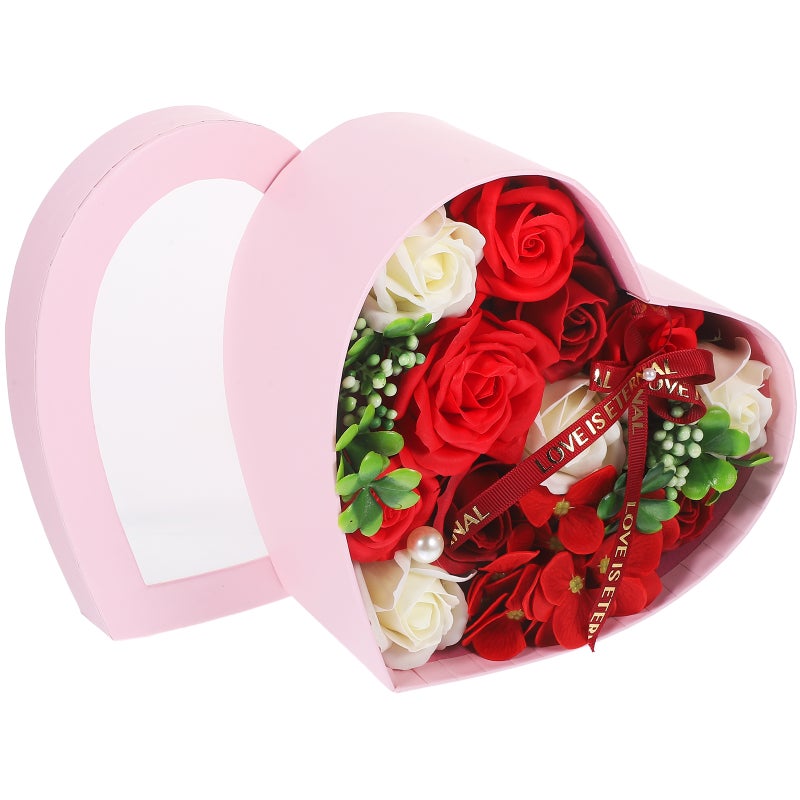 1 Set of Valentine's Day Scented Soap Flower Box Valentine's Day Teachers' Day Flower - Image 3