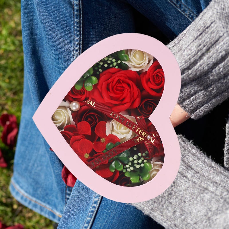 1 Set of Valentine's Day Scented Soap Flower Box Valentine's Day Teachers' Day Flower - Image 4