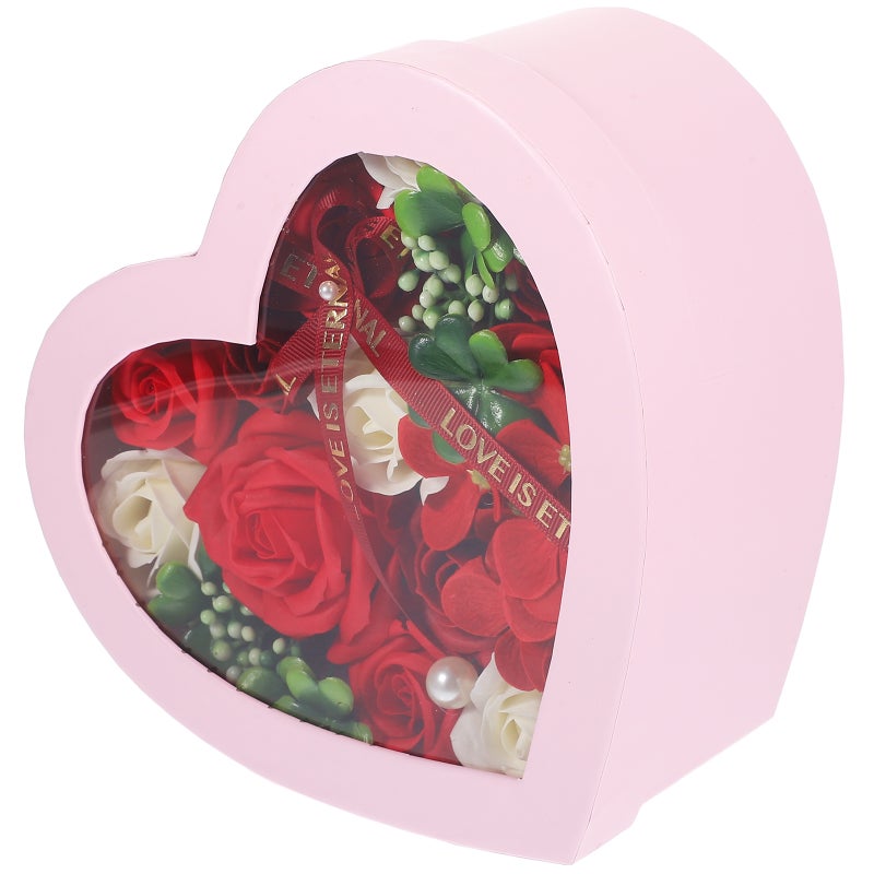 1 Set of Valentine's Day Scented Soap Flower Box Valentine's Day Teachers' Day Flower - Image 1
