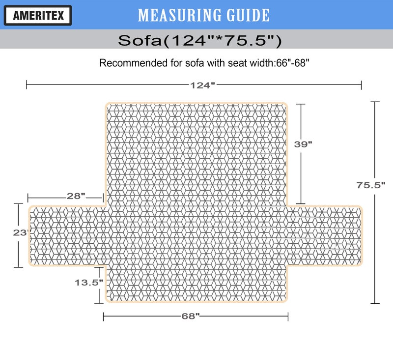 Ameritex Couch Sofa Slipcover 100% Waterproof Nonslip Quilted Furniture Protector Slipcover for Dogs, Children, Pets Sofa Slipcover Machine Washable (Chocolate, 68'') - Image 2