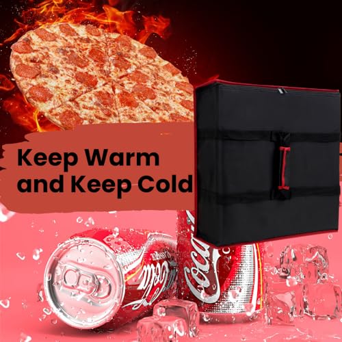 TOGETRUE Pizza Delivery Bag - Insulated Pizza Warmer for Hot Food Delivery, Large Size - 20 x 20 - Image 5