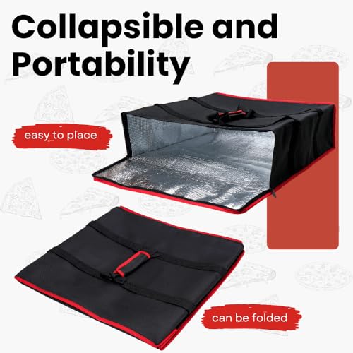TOGETRUE Pizza Delivery Bag - Insulated Pizza Warmer for Hot Food Delivery, Large Size - 20 x 20 - Image 4