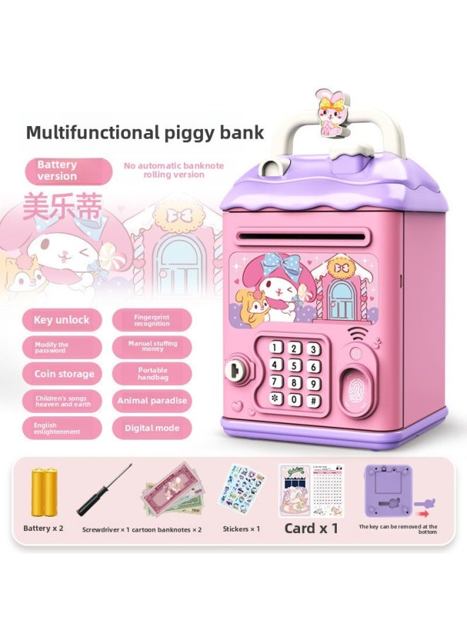 Generic - 2024 Children's Ultraman Piggy Bank Boy's Large Capacity Can't Fall, Only Can't Enter, Password Piggy Bank-Color:Melody [key Code Lock☆Music Story] Battery - Image 1