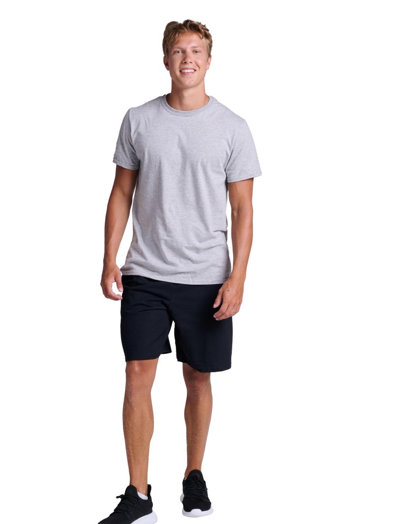 Russell Athletic Men's Cotton Baseline Short with Pockets, Black, XXXX-Large - Image 2