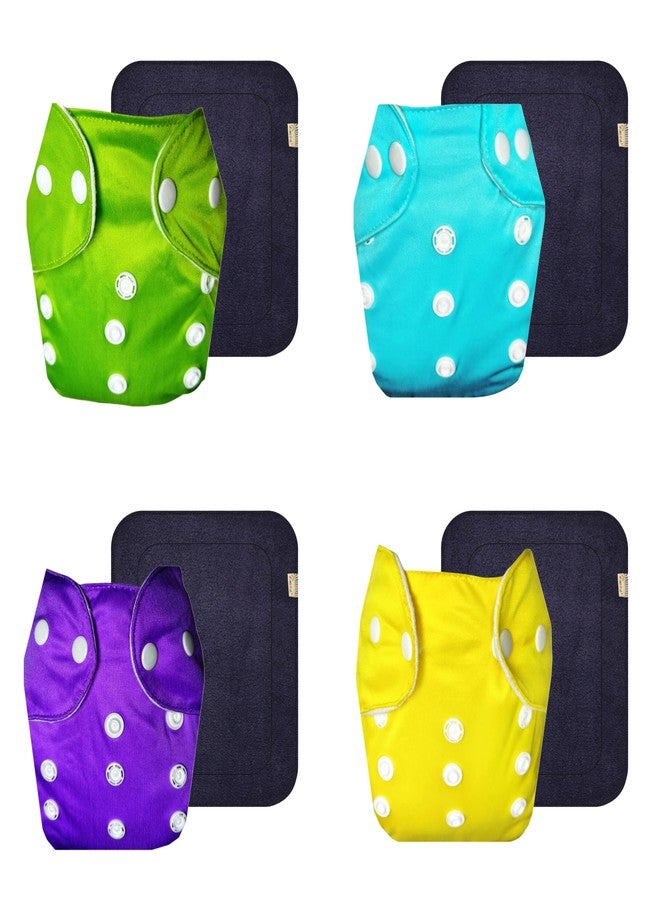 حفاضات قماشية دمبلدو لايت مع حشوة رمادية (عبوة من 4) | مضادة للحساسية | مانعة للتسرب | سريعة الجفاف | موثوق بها من قبل الأمهات | من 3 أشهر إلى سنتين | للجنسين - Image 1