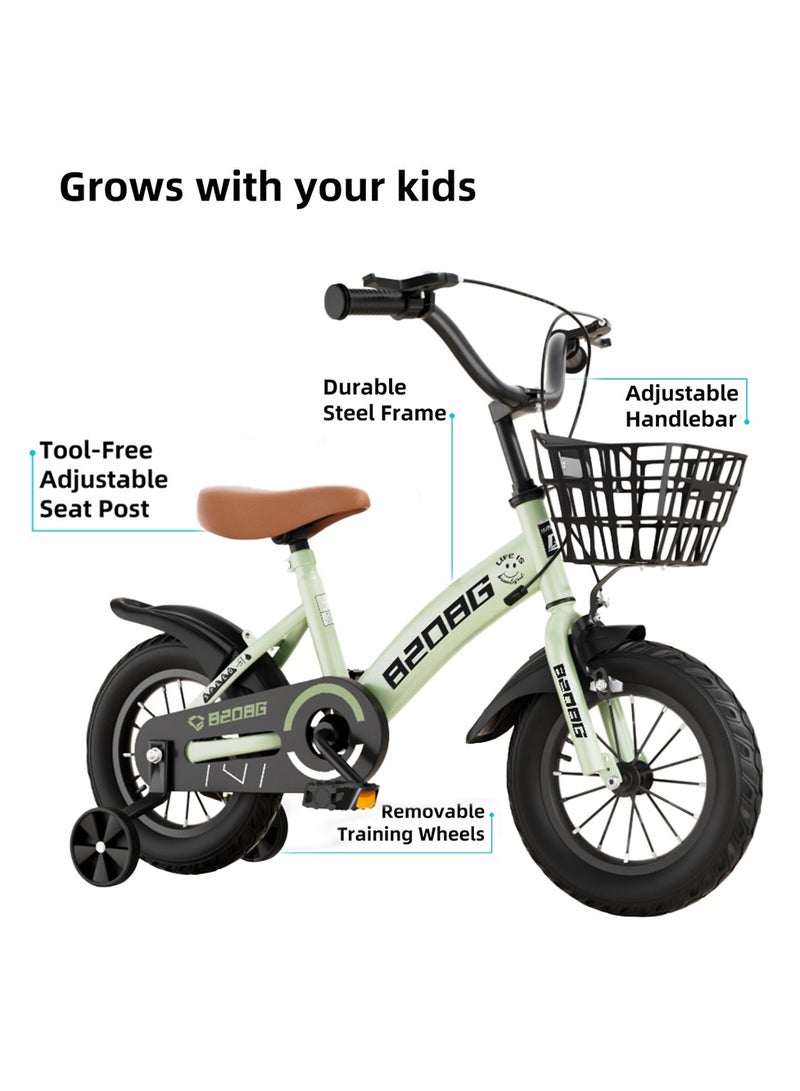 Toddler and Kids Bike, 16-Inch Wheels, Training Wheels Included, Boys and Girls Ages 4-7 Years Old, Rider Height 41-47-Inches, Green  - Image 2