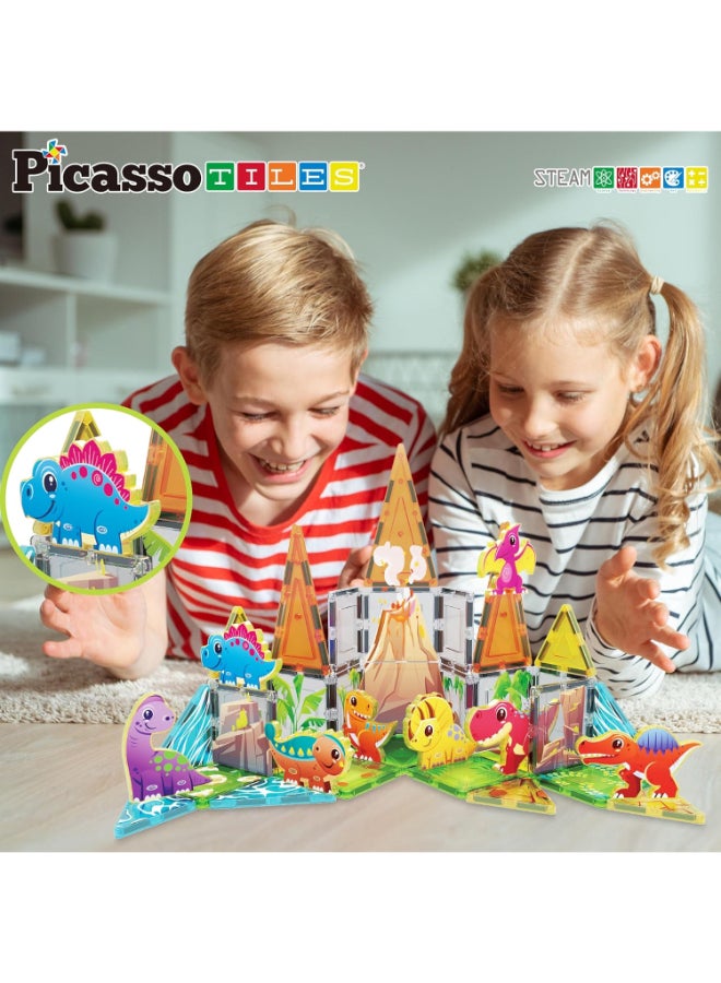 PicassoTiles Picasso Magnetic Dinosaur Figures 8-pieces - Image 4