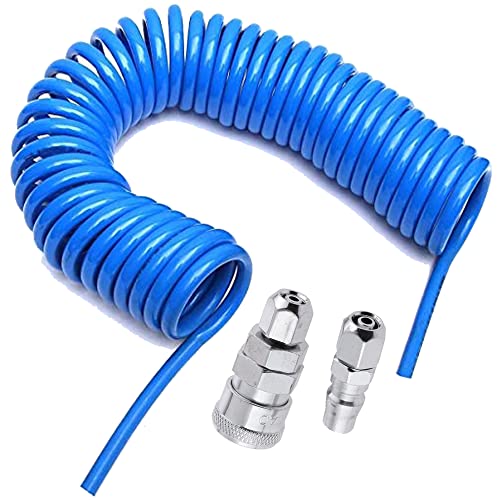 HOSEMART PU Coil 8mm X 5mm 5 Meter Long SP20 + PP20 Flexible Pneumatic Pipe Polyurethane Spiral Tube Hose Cleaning Dusting Air Compressor Tubing Heavy Duty - Image 1