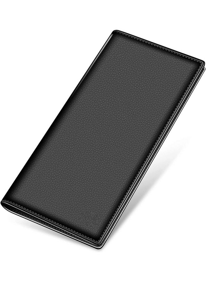 CONTACTS Contacts Men & Women Genuine Leather Wallet | RFID Blocking Card Holder Wallet for Men | 10 Card Slots, 1 ID Window| Stainless Steel Money Clip| Zip Coin Pocket  - Image 1