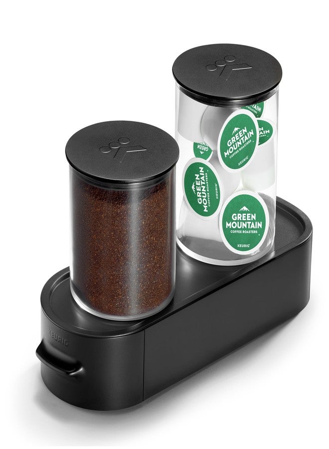 Keurig K-Cup Pod & Ground Coffee Storage Unit, Coffee Storage, Holds up to 12 ounces of Ground Coffee & 12 K-Cup Pods, Black - Image 1