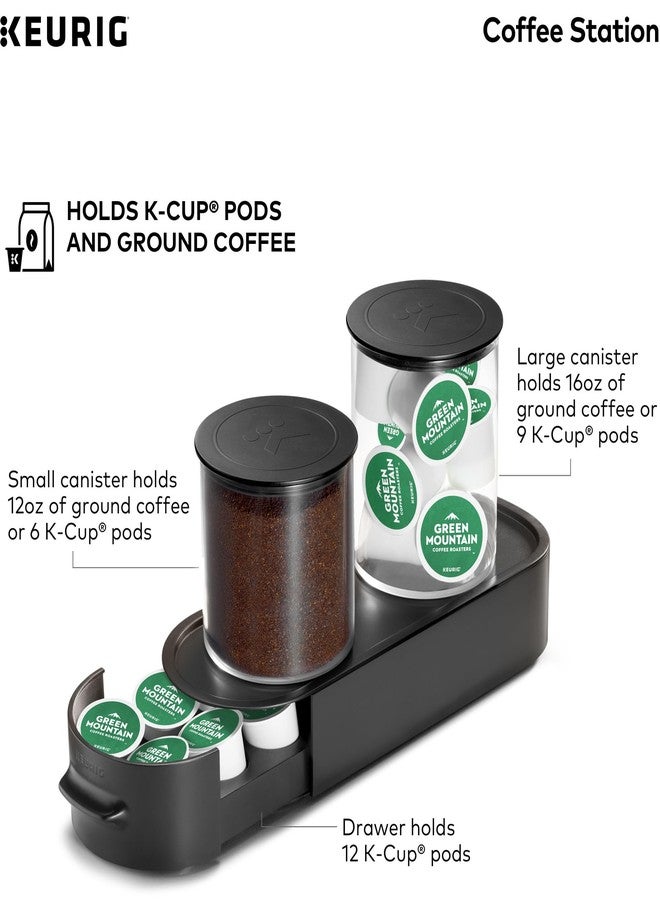 Keurig K-Cup Pod & Ground Coffee Storage Unit, Coffee Storage, Holds up to 12 ounces of Ground Coffee & 12 K-Cup Pods, Black - Image 4