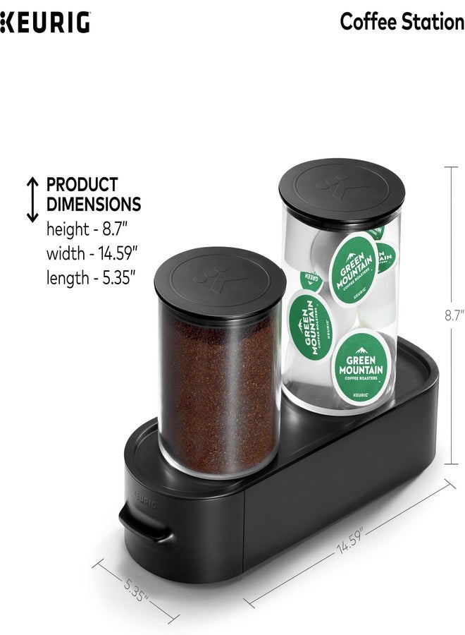 Keurig K-Cup Pod & Ground Coffee Storage Unit, Coffee Storage, Holds up to 12 ounces of Ground Coffee & 12 K-Cup Pods, Black - Image 5