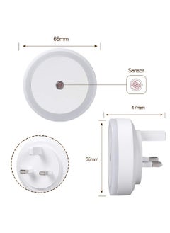 Chabeia 2 Pack LED Night Light Plug-In with Smart Sensor – Warm White Sleep Light for Kids, Hallways, Toddler Beds, Stairs – Ideal for Home Safety & Comfort  - Image 2