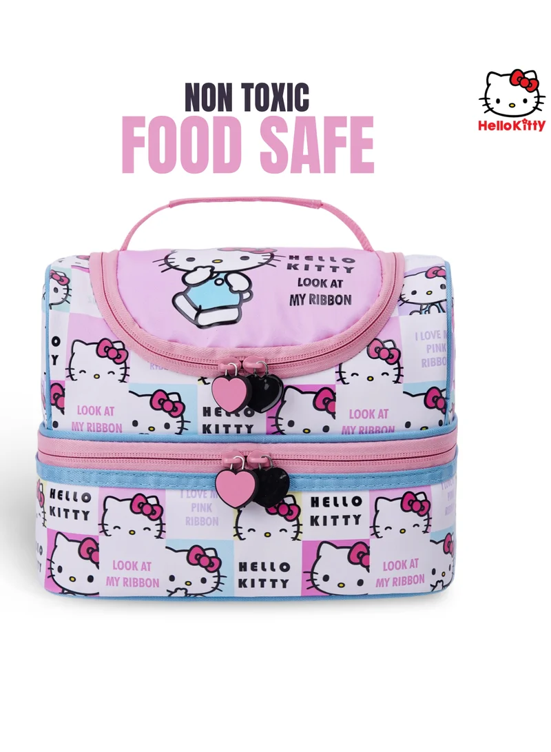 Sanrio Sanrio Hello Kitty Look At My Ribbon Dual Compartment Lunch Bag