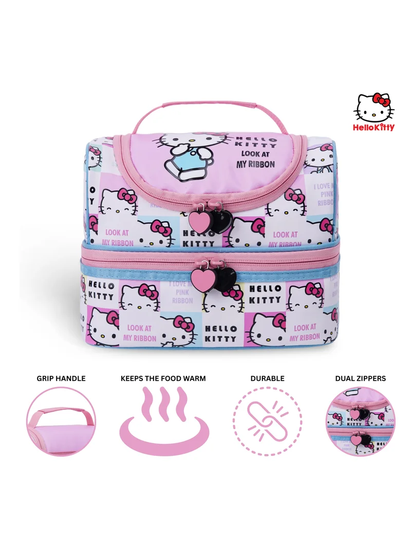 سانريو Sanrio Hello Kitty Look At My Ribbon Dual Compartment Lunch Bag