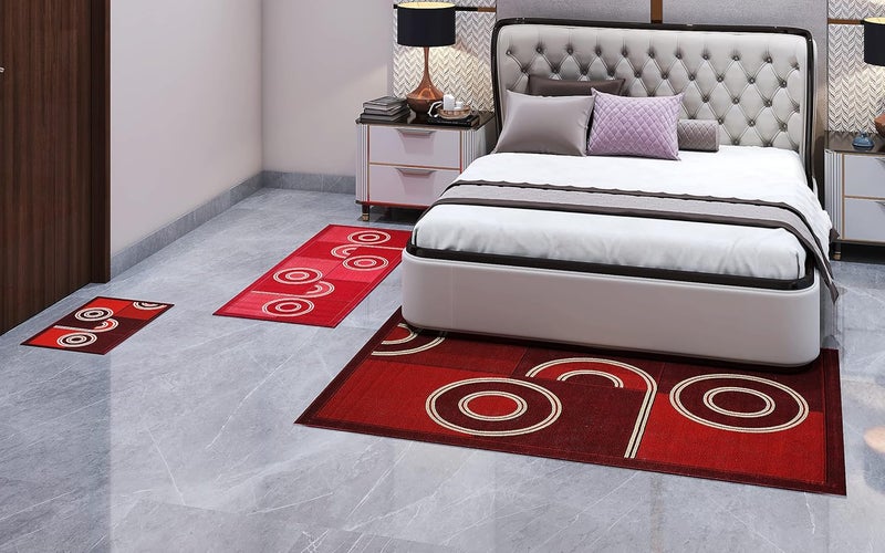 Status Contract Premium Printed Carpet Rug Runner Doormat for Bedroom/Living Area/Home with Anti Slip Backing - Combo (Multi - 01) - Image 1