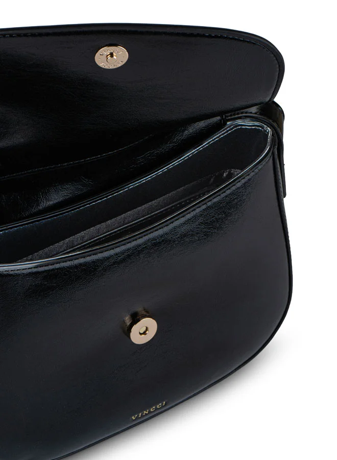 Vincci Women Solid Shoulder Bag with Adjustable Strap And Zip Closure